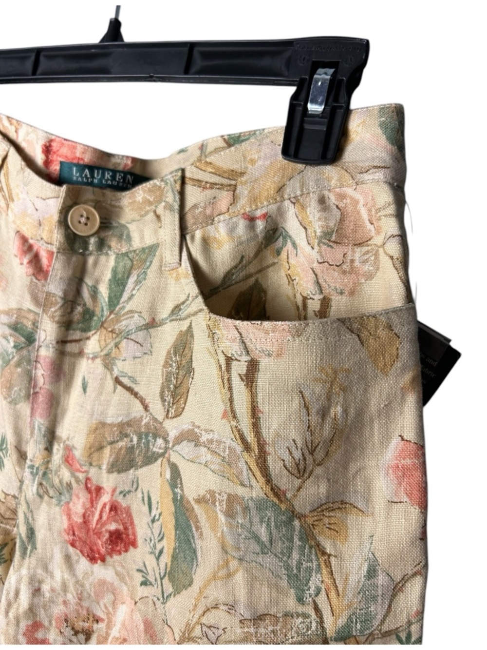 Lauren Ralph Lauren Women’s Size 4 Linen Lightweight Floral Straight Leg Pants - Picture 4 of 8